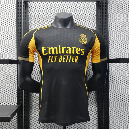 2025-26 Real Madrid Special Gold Black Player S-2XL asasshop