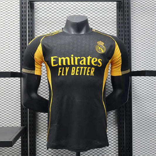 2025-26 Real Madrid Special Gold Black Player S-2XL asasshop