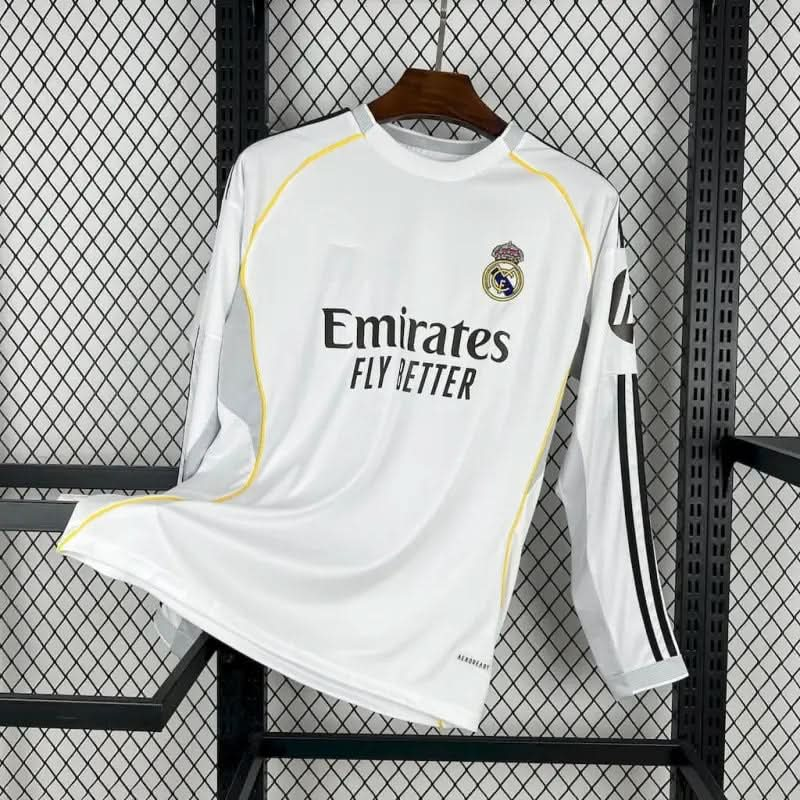 2025-26 Real Madrid Home Long Sleeve S-2XL asasshop