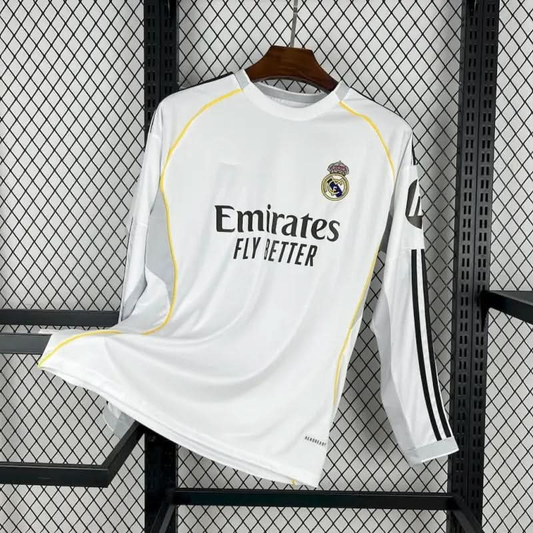 2025-26 Real Madrid Home Long Sleeve S-2XL asasshop