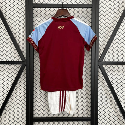 2025-26 Aston Villa Home KIDS 16-28 - asasshop