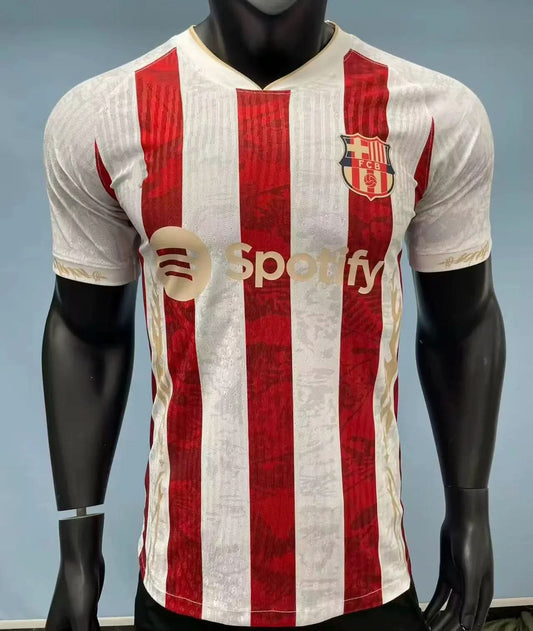 2025-26 Barcelona Special Red Stripe Player S-2XL asasshop