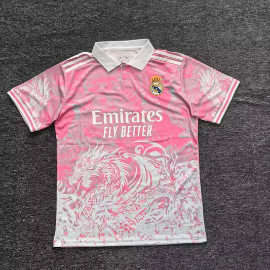 2025-26 Real Madrid Special Polo Pink Dragon S-2XL asasshop