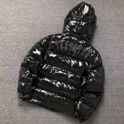 TRAPSTAR IRONGATE DETACHABLE HOODED PUFFER JACKET – SHINY BLACK asasshop