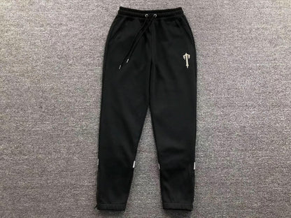 Trapstar V Stripe Hoodie Tracksuit Black/Grey asasshop