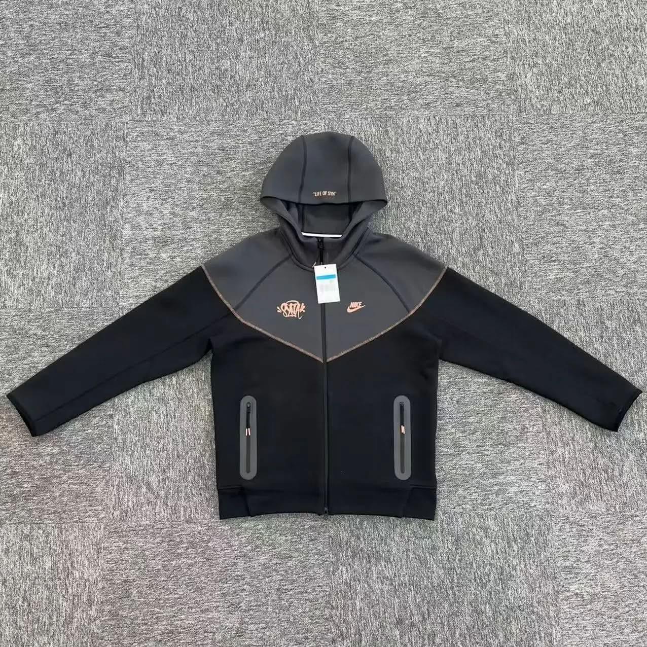 Syna World x Nike Central Cee Tech Fleece Black Tracksuit asasshop
