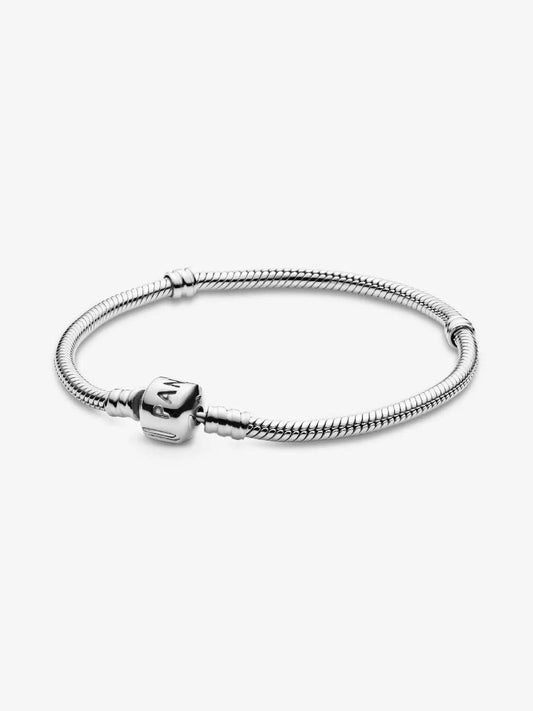 Barrel Clasp Snake Chain Bracelet Sterling silver asasshop