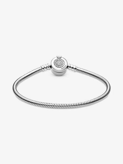 Sparkling Crown O Snake Chain Bracelet Sterling silver asasshop