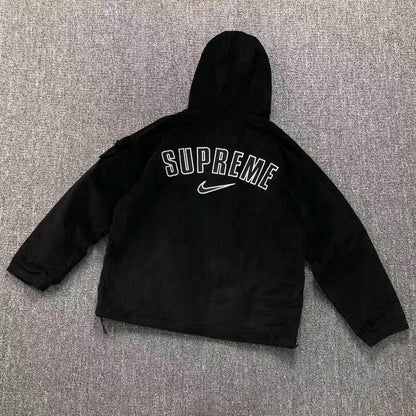 Supreme Nike Arc Corduroy Hooded Jacket Black asasshop