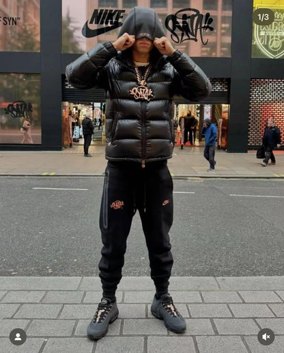 Syna World x Nike Central Cee Tech Fleece Black Tracksuit asasshop