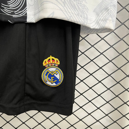 2025-26 Real Madrid Black-White Dragon KIDS 16-28 asasshop