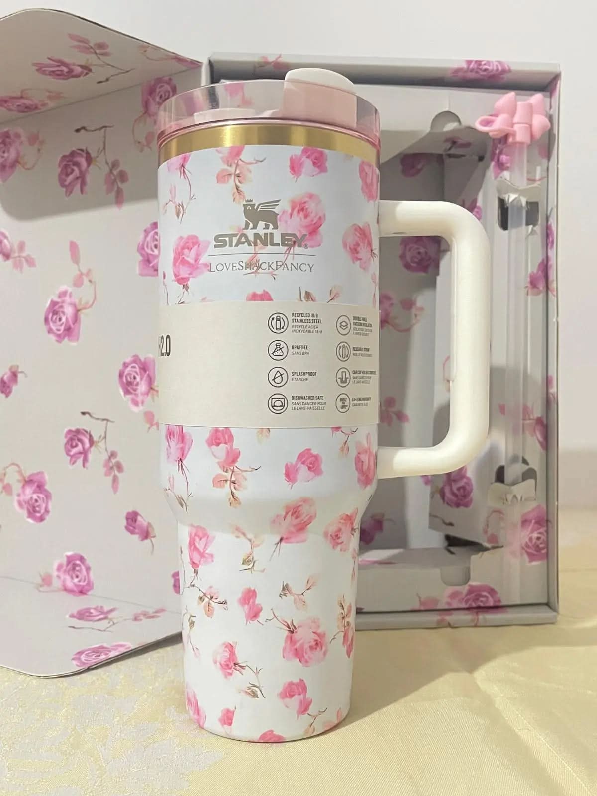 LoveShackFancy x Stanley Quencher Tumbler 40 oz asasshop