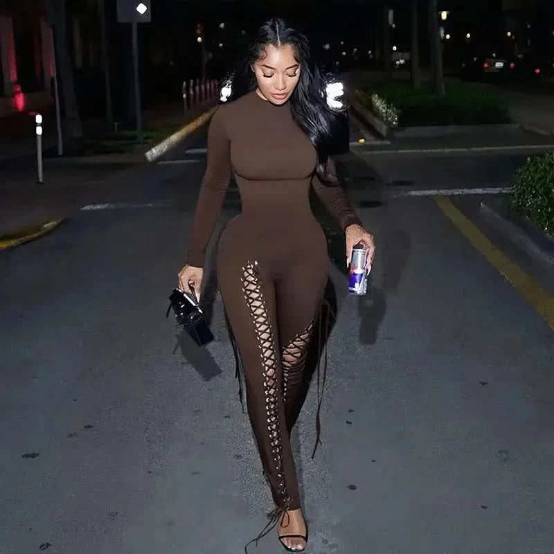FAGADOER Sexy Bandage Patchwork 2 Piece Sets Woman Outfit Halter Sleeveless Crop Tops and Pants Matching Suit Female Streetwear