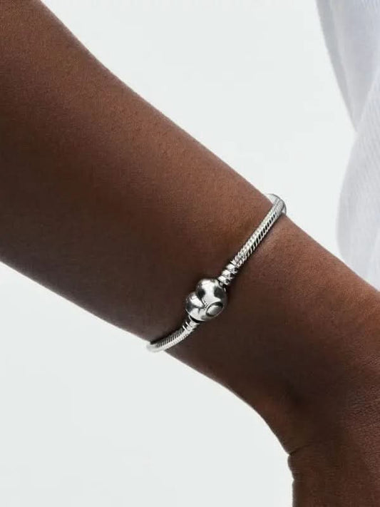 Pandora Moments Heart Clasp Snake Chain Bracelet Sterling silver asasshop
