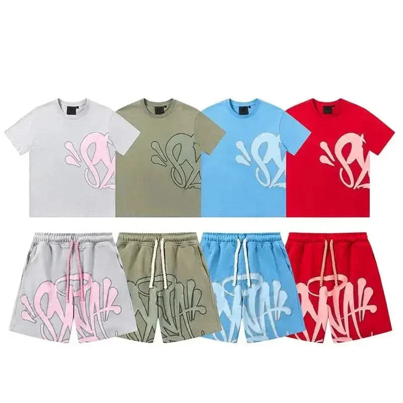 Brand Sy World Cotton Casual Tracksuit Y2K Harajuku High Street Men Women Hoodies Pants Hip Hop Sportswear Tops Sports Trousers asasshop