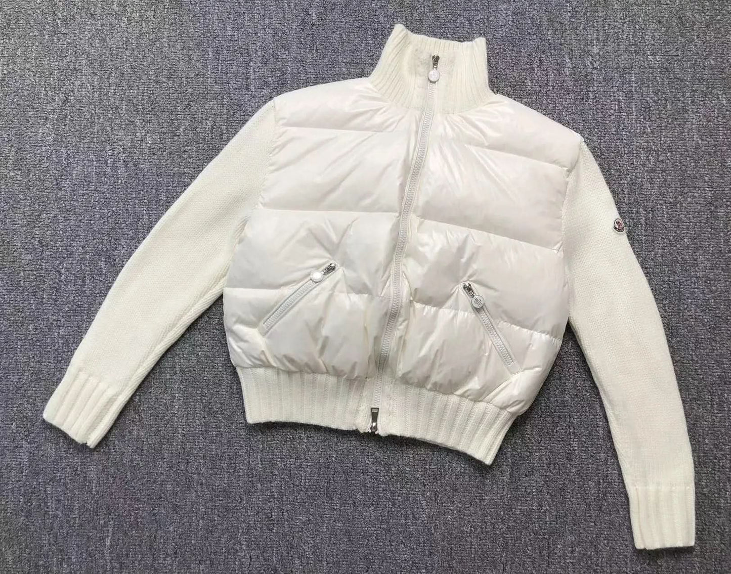 Moncler padded wool cardigan asasshop