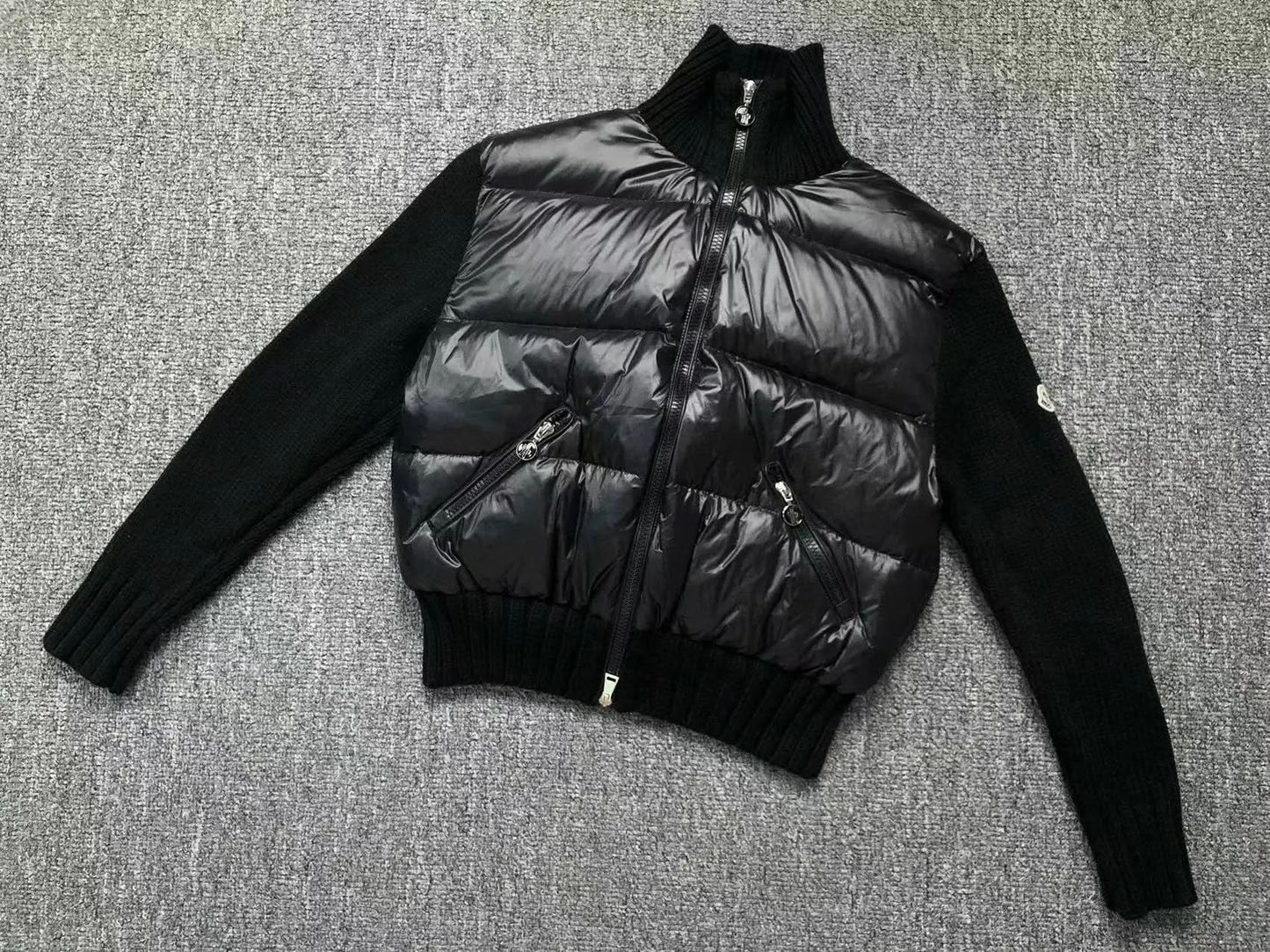Moncler padded wool cardigan asasshop