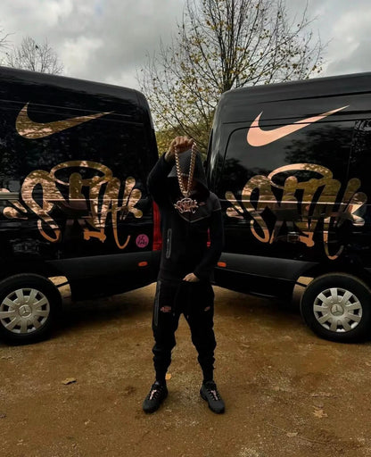 Syna World x Nike Central Cee Tech Fleece Black Tracksuit asasshop