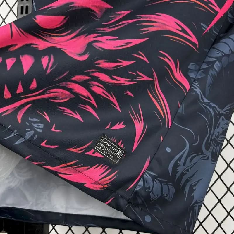 2025-26 Barcelona Special Black Pink Dragon S-2XL asasshop