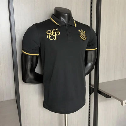 2025-26 Corinthians POLO Black Player S-2XL asasshop