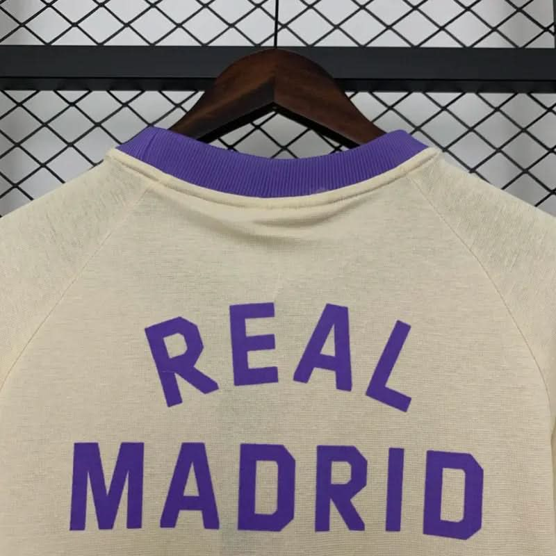 2025-26 Real Madrid Cotton T-Shirt off white  S-2XL asasshop