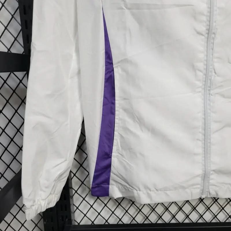 2025-26 Real Madrid White-Purple Windbreaker S-2XL asasshop