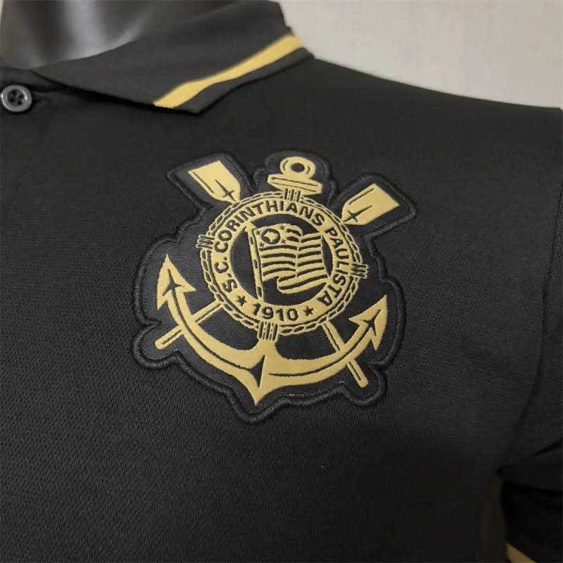 2025-26 Corinthians POLO Black Player S-2XL asasshop