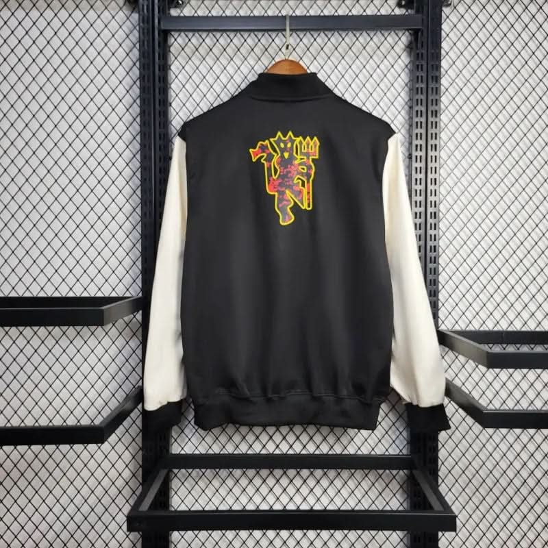 2025-26 Manchester United Black-White Windbreaker S-2XL asasshop