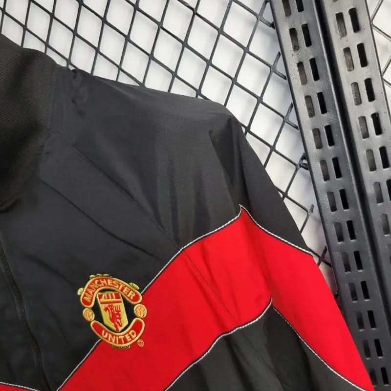 2025-26 Manchester United Black-Red 1878 Windbreaker S-2XL asasshop