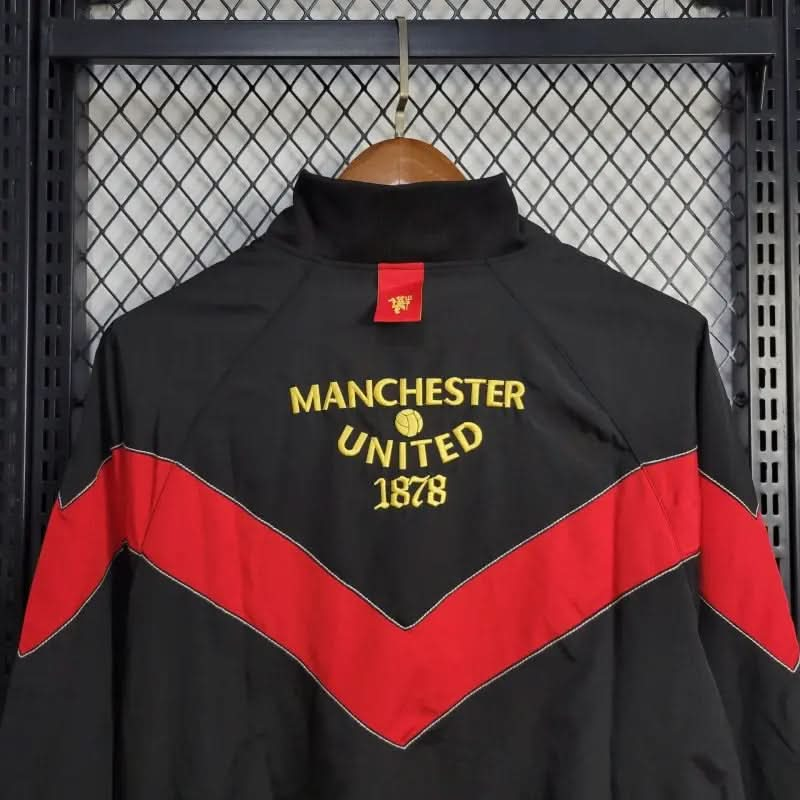 2025-26 Manchester United Black-Red 1878 Windbreaker S-2XL asasshop