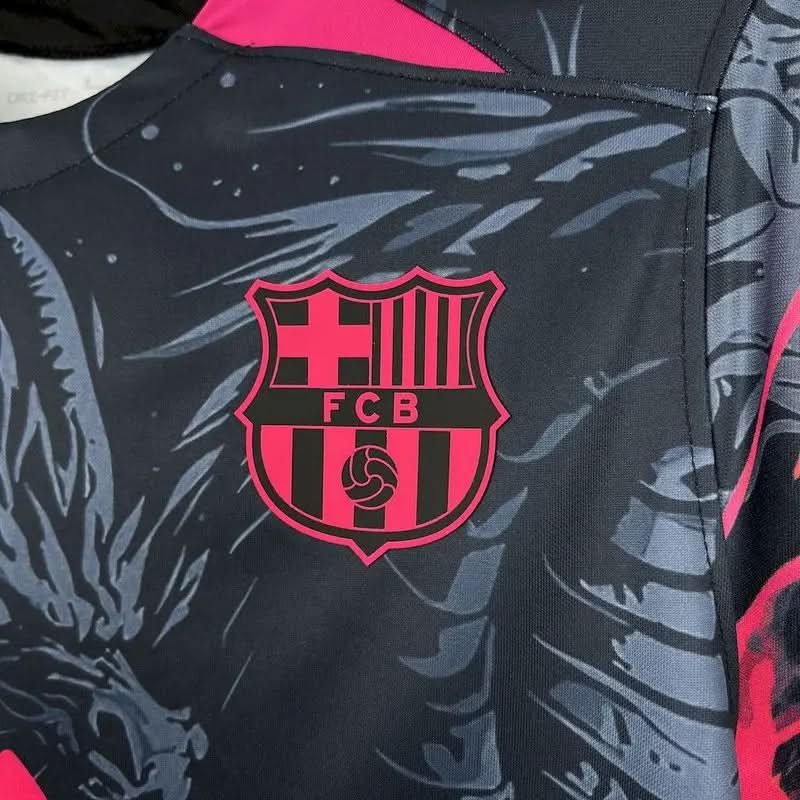2025-26 Barcelona Special Black Pink Dragon S-2XL asasshop