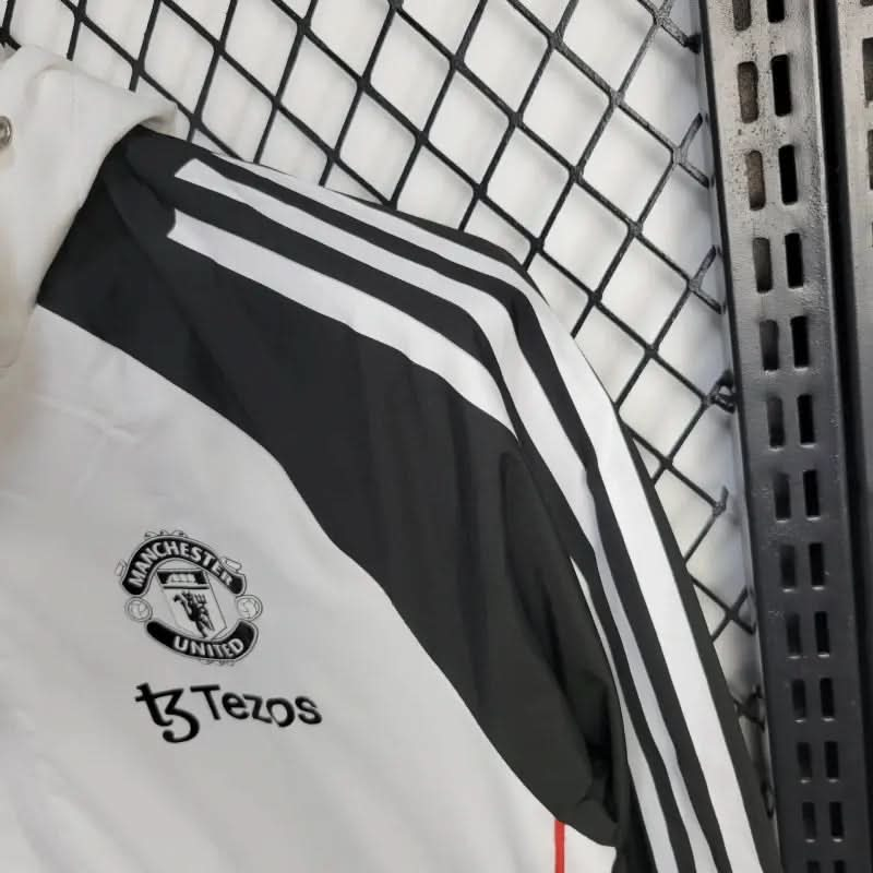 2025-26 Manchester United White Windbreaker S-2XL asasshop