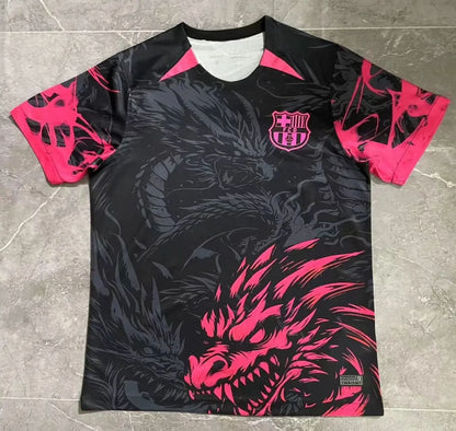 2025-26 Barcelona Special Black Pink Dragon S-2XL asasshop