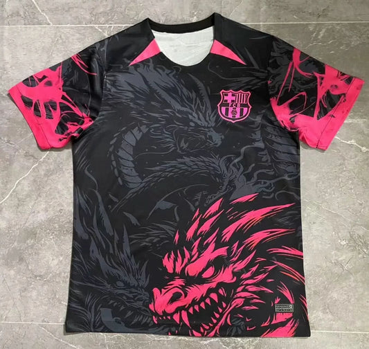 2025-26 Barcelona Special Black Pink Dragon S-2XL asasshop