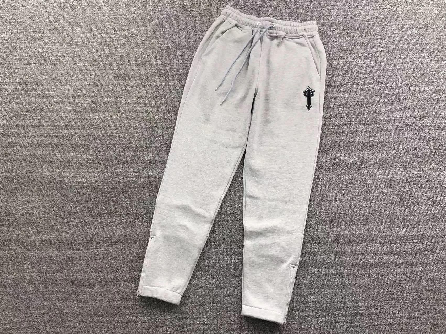 Trapstar V Stripe Hoodie Tracksuit Black/Grey asasshop