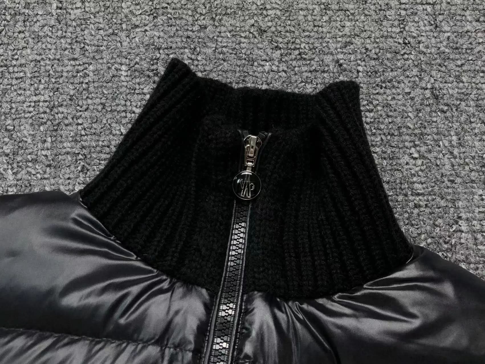 Moncler padded wool cardigan asasshop