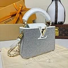 CAPUCINES NANO  Black Diamond White Crocodile Pattern Diamond Exclusive Duty-Free Channel asasshop