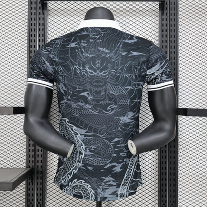 2025-26 Real Madrid Special Polo Black Dragon Player S-2XL asasshop