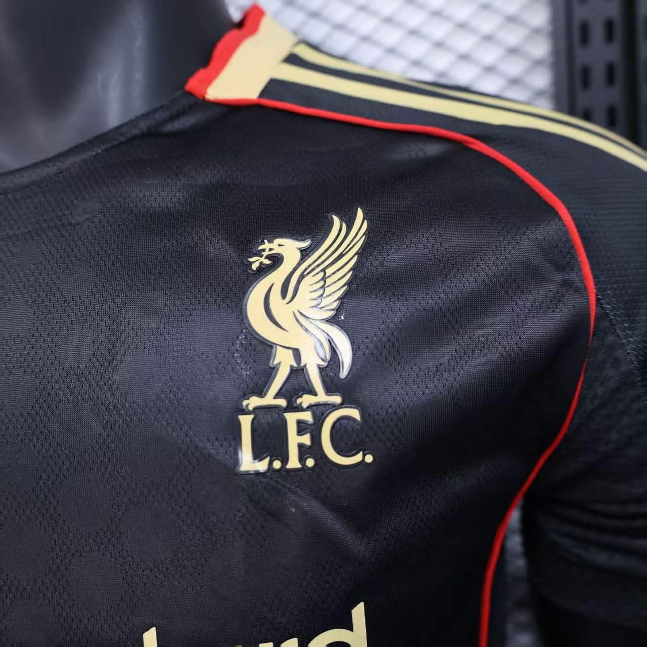 2025-26 Liverpool Second Away Black Player S-2XL asasshop