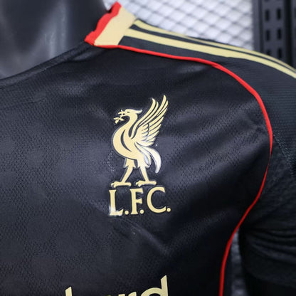 2025-26 Liverpool Second Away Black Player S-2XL asasshop